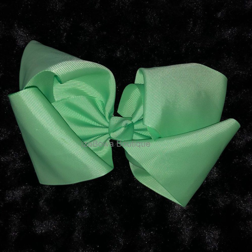 Mint 6" Boutique Bow  HANDCRAFTED    -kids-